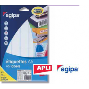 4704 ÉTIQUETTES/PASTILLES RONDES DIAMÈTRE 8 MM BLANC