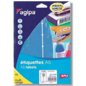 ETUI 120 ETIQUETTE ADHESIF 32X70 BLE