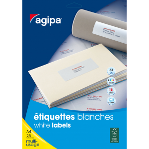 1100 ETIQUETTES MULTIUSAGE 50X25 MM BLANC (25 Fles)