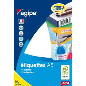 384 ÉTIQUETTES/PASTILLES RONDES DIAMÈTRE 30 MM BLANC