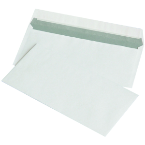 1000 ENVELOPPES BLANCHES 80G 110X220 DL AUTO ADHESIVES