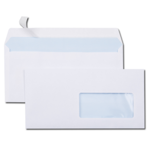 500 ENVELOPPES BLANCHE 80G 110X220 DL FEN45 AUTO ADHESIVES