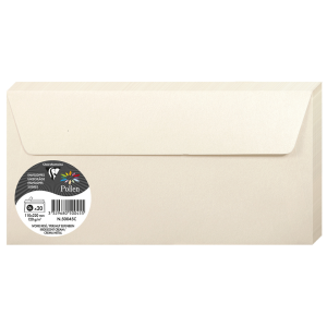 PAQUET 20 ENVELOPPES 110X220 IVOIRE IRISE