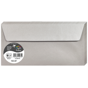 PAQUET 20 ENVELOPPES POLLEN 110X220 ARGENT