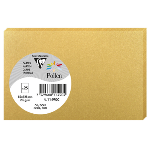 PAQUET 25 CARTES POLLEN 82X128 OR