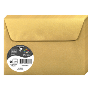 PAQUET 20 ENVELOPPES POLLEN 114X162 OR