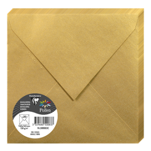 PAQUET 20 ENVELOPPES POLLEN 165X165 OR