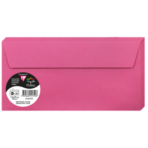 PAQUET 20 ENVELELOPPES POLLEN 110X220 ROSE FUCHSIA