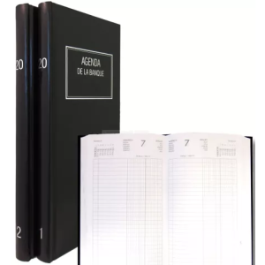 AGENDA BANQUIER LONG 2 VOLUMES 15X34