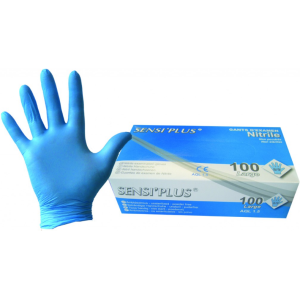 50 PAIRES DE GANTS NITRILE BLEU NON POUDRES 8 1/2