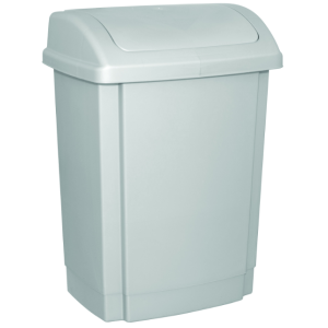 POUBELLE PLASTiQUE COUVERTURE A BASCULE 25L GRIS