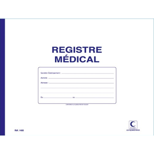 REGISTRE "MEDICAL" 250X320 60 PAGES ELVE 1480