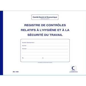 REGISTRE "CONTROLE DE SECURITE" 210X297  20 PAGES