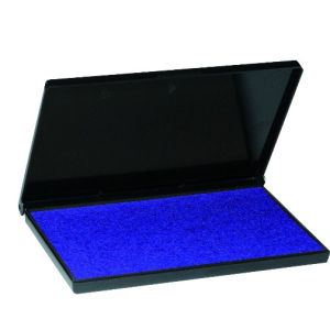 TAMPON ENCREUR PREENCREES 110X70 MM BLEU
