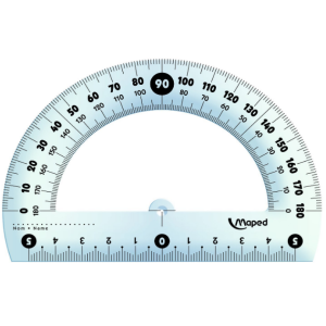 RAPPORTEUR 180° 12CM GRADUEE CRISTAL