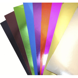 10F CARTON MÉTALLISÉ 255G 25X35CM COLORIS ASSORTIS