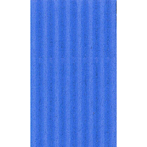 1F CARTON ONDULÉ GROSSE CANNELURE 0,70X2M BLEU