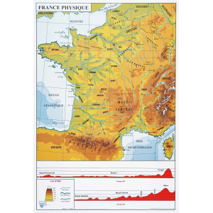 CARTE DE FRANCE PHYSIQUE FRANCE ADMINISTRATIVE