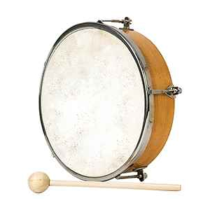 TAMBOURIN PEAU NATURELLE 20CM