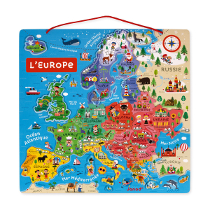 PUZZLE CARTE D'EUROPE MAGNÉTIQUE