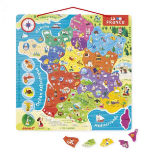 PUZZLE CARTE DE FRANCE MAGNÉTIQUE