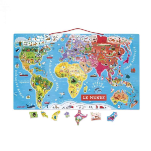 PUZZLE CARTE DU MONDE MAGNÉTIQUE 