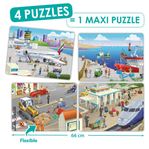 PUZZLES COOPERATIFS LA VILLE LOT DE 4