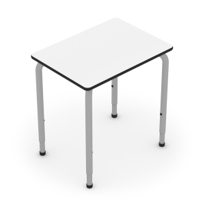 TABLE CARRÉE MÉTAL 68 X 50 CM PRIMAIRE À LYCÉE