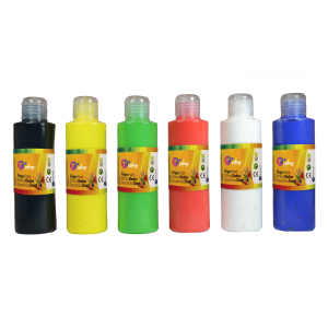 GOUACHE AUX DOIGTS 6 FLACONS 250 ML ASSORTIS