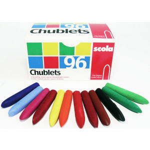 CHUBLETS 96 CRAYONS À LA CIRE COLORIS ASSORTIS