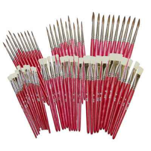 60 PINCEAUX FINS ET BROSSES ASSORTIS