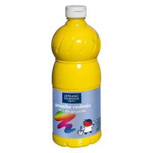 LEFRANC FLACON GOUACHE 1L JAUNE PRIMAIRE