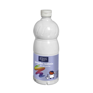 LEFRANC FLACON GOUACHE 1L BLANC