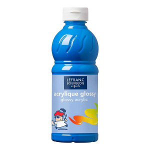 ACRYL GLOSSY FLACON 500ML CYAN