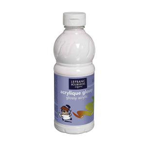 ACRYL GLOSSY FLACON 500ML BLANC