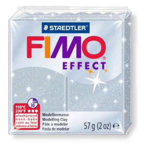 FIMO SOFT ARGENT PAILLETÉE PAIN 57G