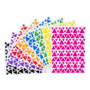 2160 GOMMETTES TRIANGLES TAILLES ET COLORIS ASSORTIS