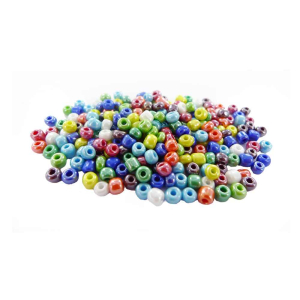 500G PERLES ROCAILLES 5MM OPAQUES LUSTRÉES ASSORTIES