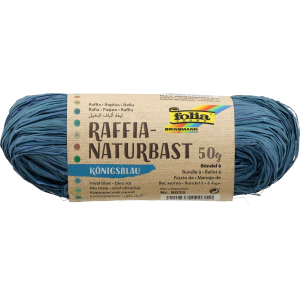 RAPHIA VÉGÉTAL PELOTE 50G BLEU