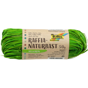 RAPHIA VÉGÉTAL PELOTE 50G VERT