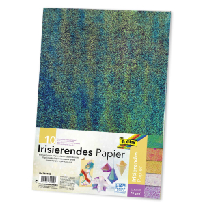 10F PAPIER IRISÉ 23X33CM ASSORTIES