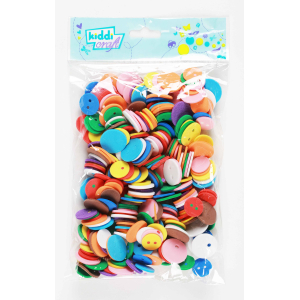 300 BOUTONS MOUSSE COLORIS ASSORTIS