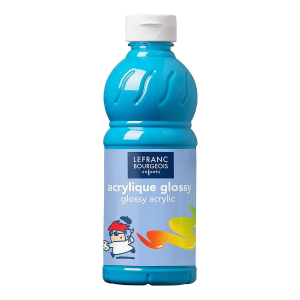 ACRYL GLOSSY FLACON 500ML TURQUOISE