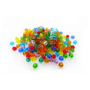 500G PERLES ROCAILLES 5MM TRANSPARENTES ASSORTIES