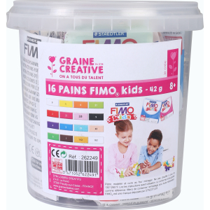 FIMO KIDS 16 PAINS 42G COLORIS ASSORTIS