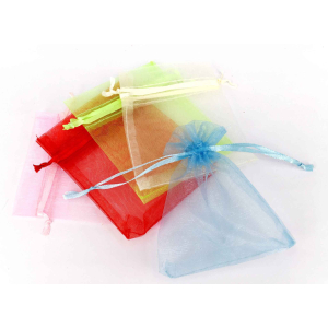 10 SACHETS ORGANZA 10X8CM ASSORTIS