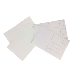 10 CARTES POSTALES CARTON 10 X 15 CM COLORIS BLANC