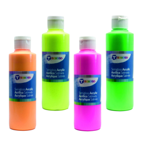 ACRYLIQUE FLUO 4 FLACONS 250 ML ASSORTIS