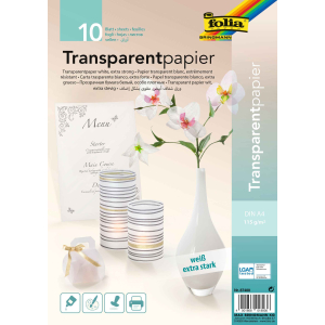 10F PAPIER TRANSPARENT BLANC A4