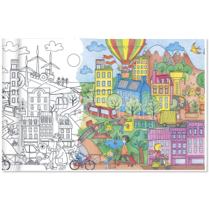 LA VILLE ÉCOLOGIQUE COLORIAGE GÉANT 0,35X5M 